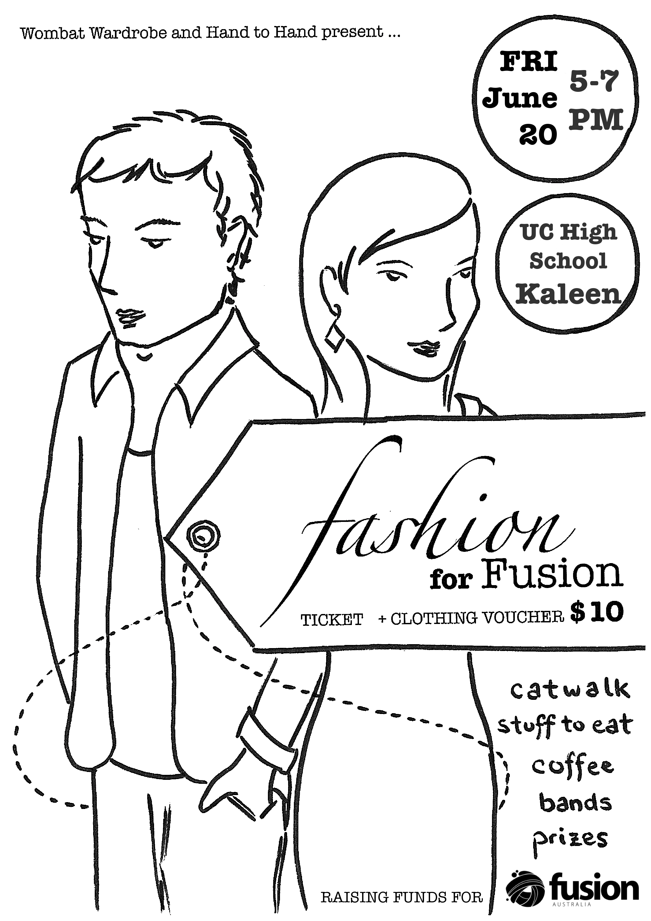 This Friday June 20 is “Fashion for Fusion” our first ever pop-up-op-shop!