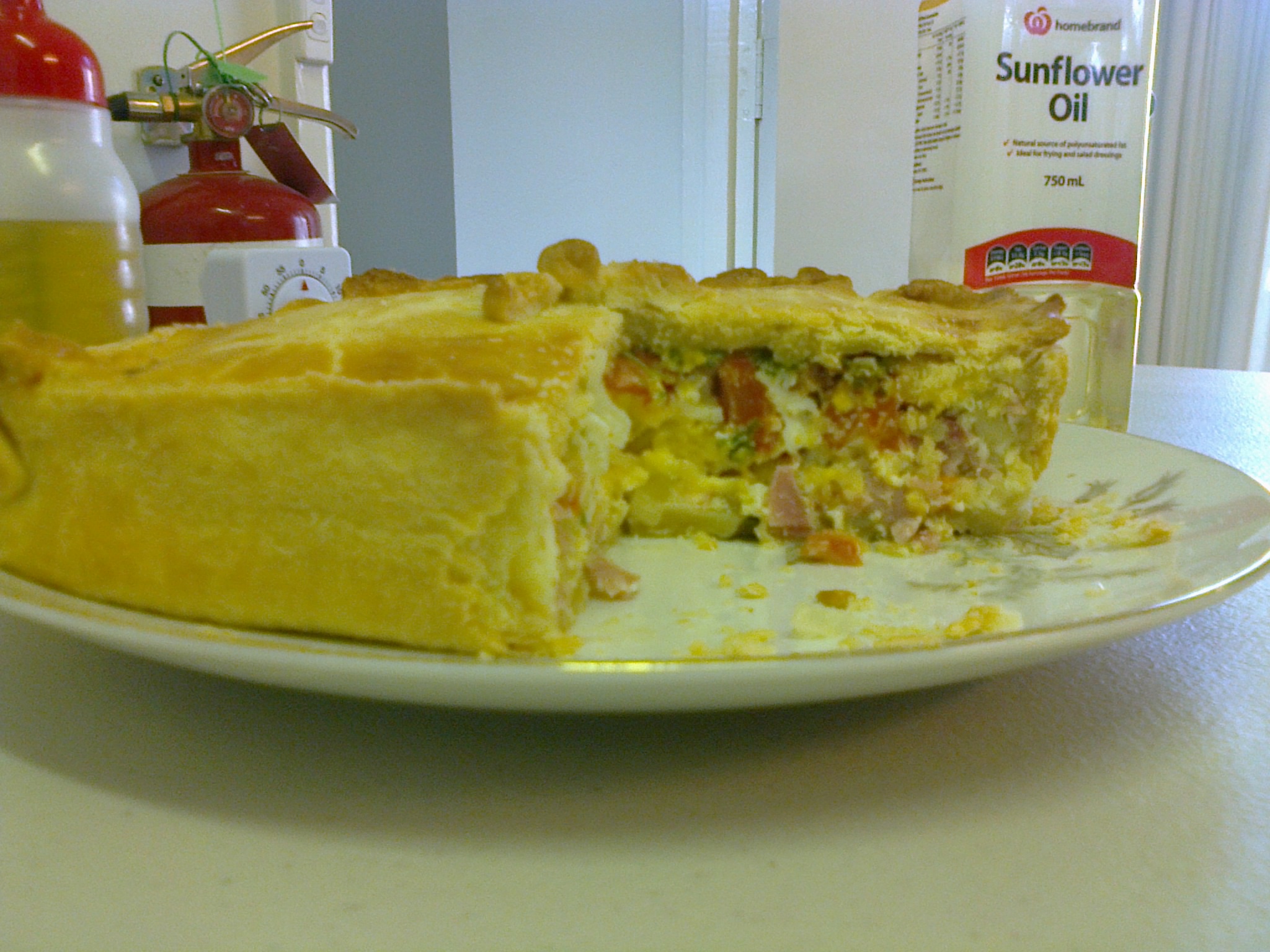 Louise shares her secret recipe for egg, bacon and tomato pie
